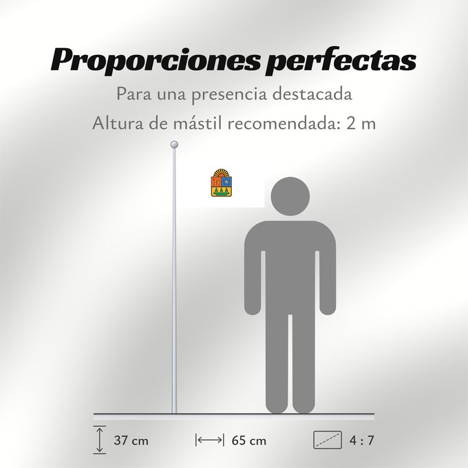 Proporciones de la bandera: Quintana Roo	La bandera oficial de Quintana Roo