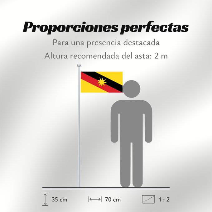 Proporciones de la bandera: Sarawak Malaysian state of Sarawak Sarawak