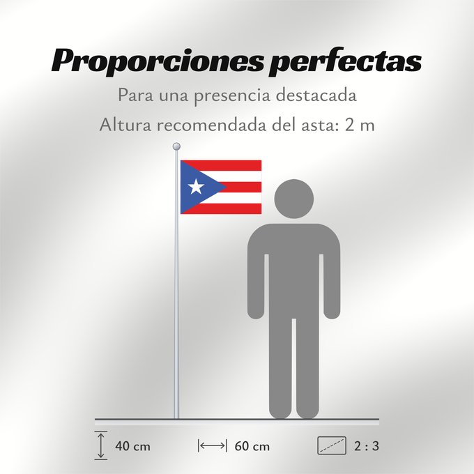 Proporciones de la bandera: Puerto Rico	Porto Rico	Puerto Ricos	Portoryka	Porto-Riko	De Porto Rico	Ka hae Pokoliko	Standardo di Porto-Riko	Portuum Divum	Porto Rica	Флаг Пуэрто-Рико	Прапор Пуерто-Рико	Stän Puertorikeänas
