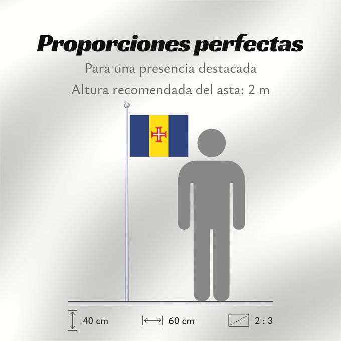 Proporciones de la bandera: Madeira	Autonomous Region of Madeira, Portugal	Madera	Região Autónoma da Madeira