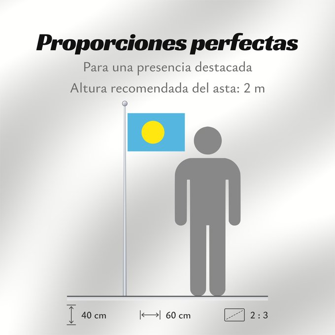 Proporciones de la bandera: Palau	Palau, made by User Gabbe	 Palaos	Palaos	パラオの国旗	Palaua	​帕勞國旗
