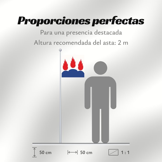 Proporciones de la bandera: Västmanlands län