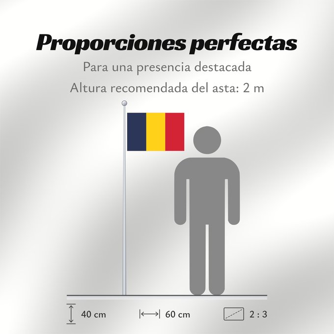 Proporciones de la bandera: Chad	National du Tchad	Chad. Proporción 2 3	Tschad	Ciad	Tsjaad	علم تشاد	Ĉado	Ciadului	Čada	Tchads