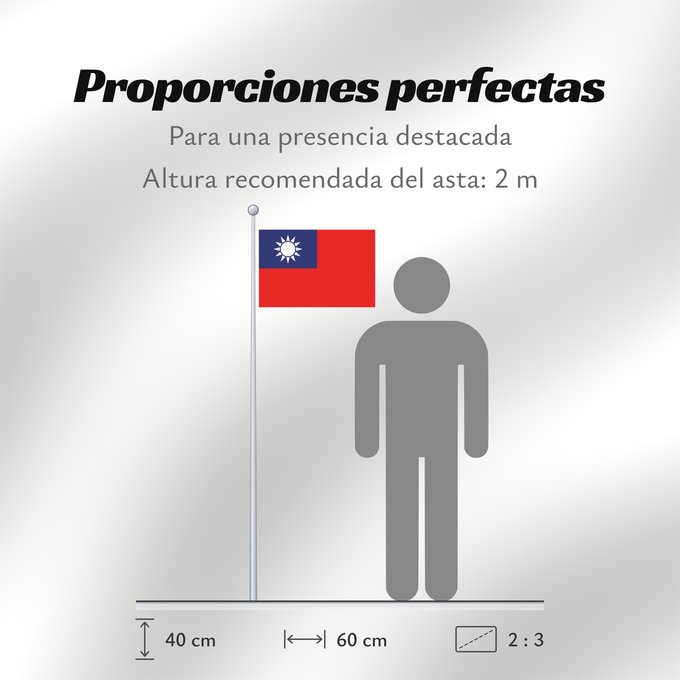 Proporciones de la bandera: Republic of China Republic of China Taiwan République de Chine República de China Republik China Taiwan Repubblica di Cina Republiek China República da China Republiki Chińskiej Lýðveldi Postaulín Flagg علم جمهورية الصين الوطنية ཀྲུང་ཧྭ་དམངས་ཁབ དང་ལྕོག