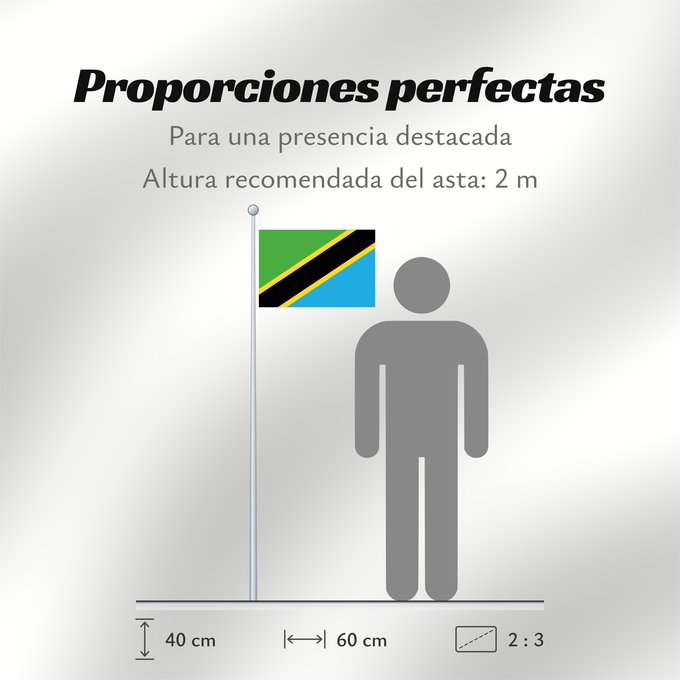 Proporciones de la bandera: Tanzania	Tanzania, United Republic of	Tanzanie	Tansania, Vereinigte Republik