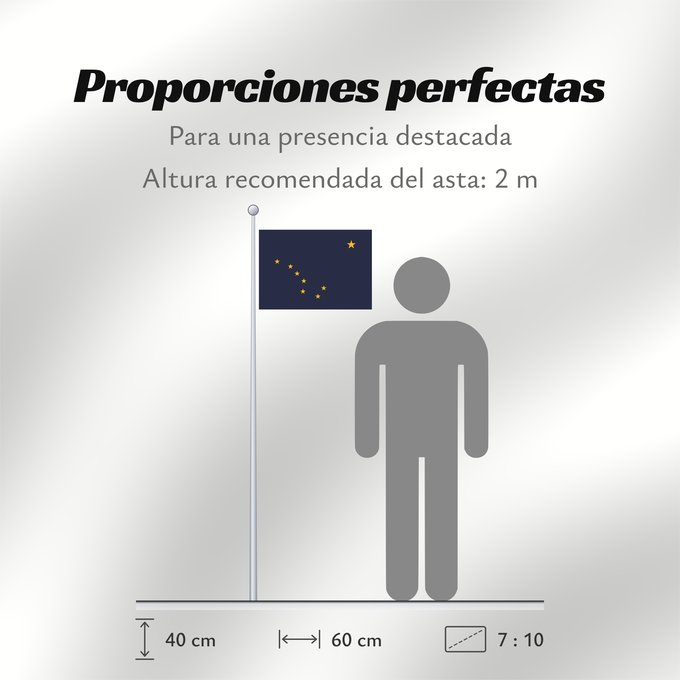 Proporciones de la bandera: Alaska L Alaska Alaska Dell Alaska Banniel Alaska ᎡᏩᏐᎾ ᎦᏓᏘ Alasko De l Alaska Ka hae ‘Ālaka דגל אלסקה De Alaska Alaskam takuyaŋa Standardo di Alaska Alascae Hakʼaz Dineʼé Bikéyah Hahoodzo bidah naatʼaʼí Флаг Аляски Američke savezne države Aljaske Прапор