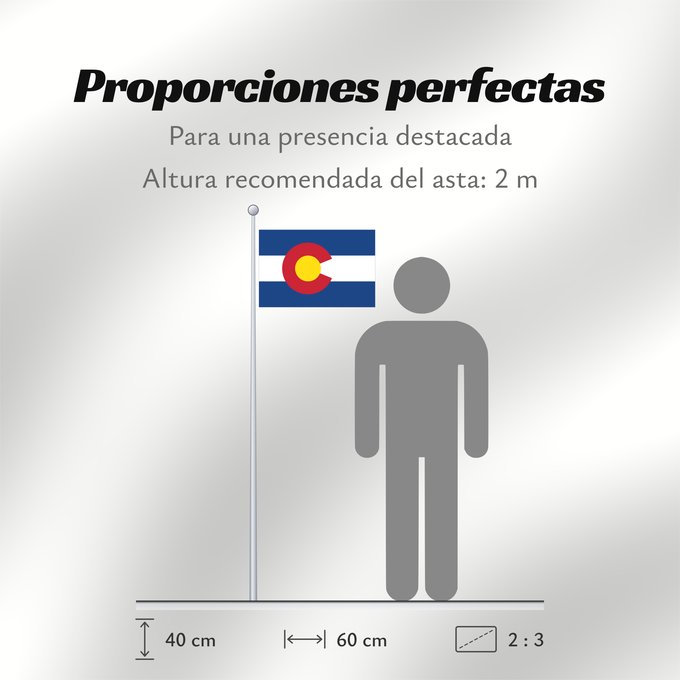 Proporciones de la bandera: Colorado	Colorado designed by Andrew Carlisle Carson	ᎧᎶᏩᏓ ᎦᏓᏘ	Ka hae Kololako	Colorati	Dibé nitsa hahoodzo bidah naatʼaʼí	Флаг Колорадо	Američke savezne države Kolorado