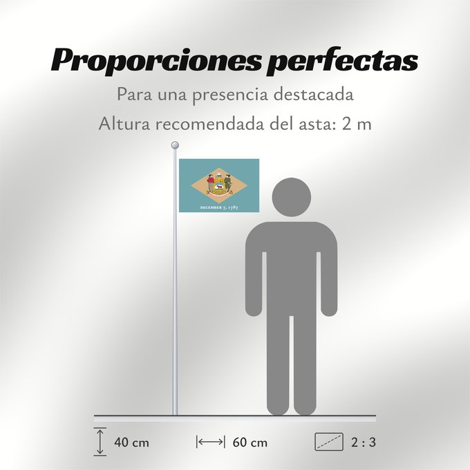 Proporciones de la bandera: Delaware ᏕᎳᏪᎢ ᎦᏓᏘ Ka hae Kelawea Delevariae Vlagge van Delaware Déláwee Hahoodzo bidah naatʼaʼí Флаг Делавэра Američke savezne države Delaver Delawares