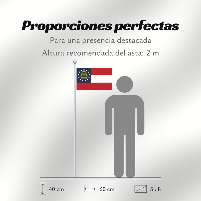 Proporciones de la bandera: State of Georgia	Georgia