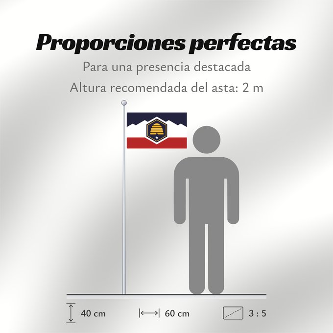 Proporciones de la bandera: Utah	Utah  2024-present