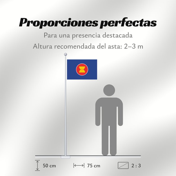 Proporciones de la bandera: ASEAN