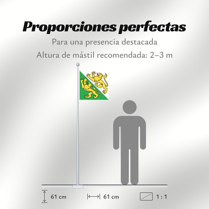 Proporciones de la bandera: Canton of Thurgau Thurgau canton de Thurgovie cantón de Turgovia Canton of Thurgau in Switzerland