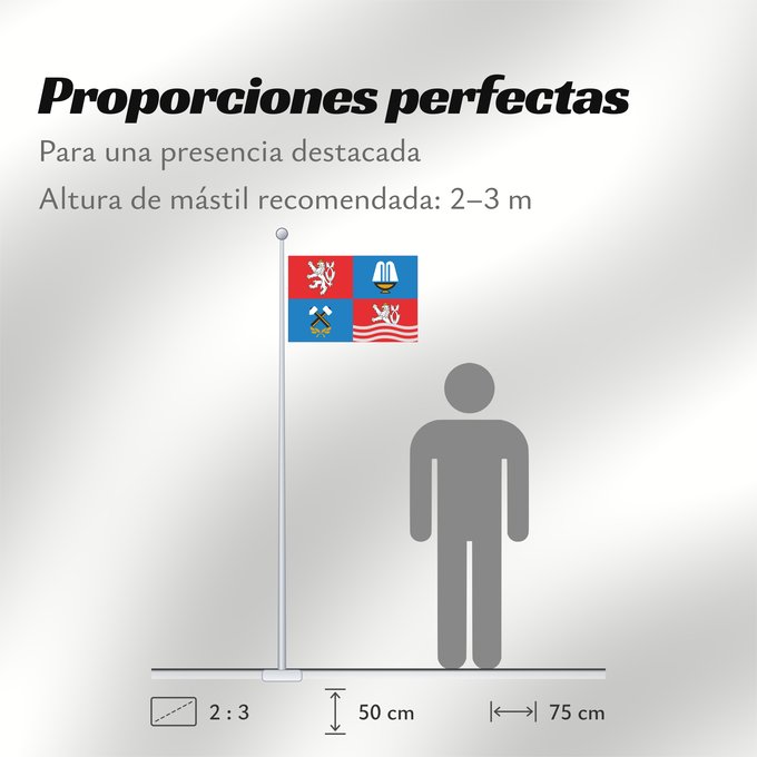 Proporciones de la bandera: Karlovy Vary Region Région de Karlovy Vary Región de Karlovy Vary Region Karlovy Vary Regione di Karlovy Vary
