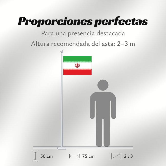 Proporciones de la bandera: Iran Irán