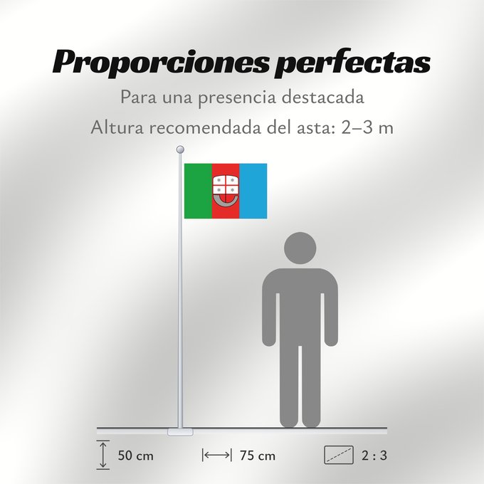 Proporciones de la bandera: Liguria Italian region Liguria ligure Ligurien Regione italiana Liguria