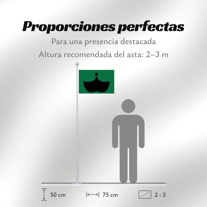 Proporciones de la bandera:  Tiba [Chiba]