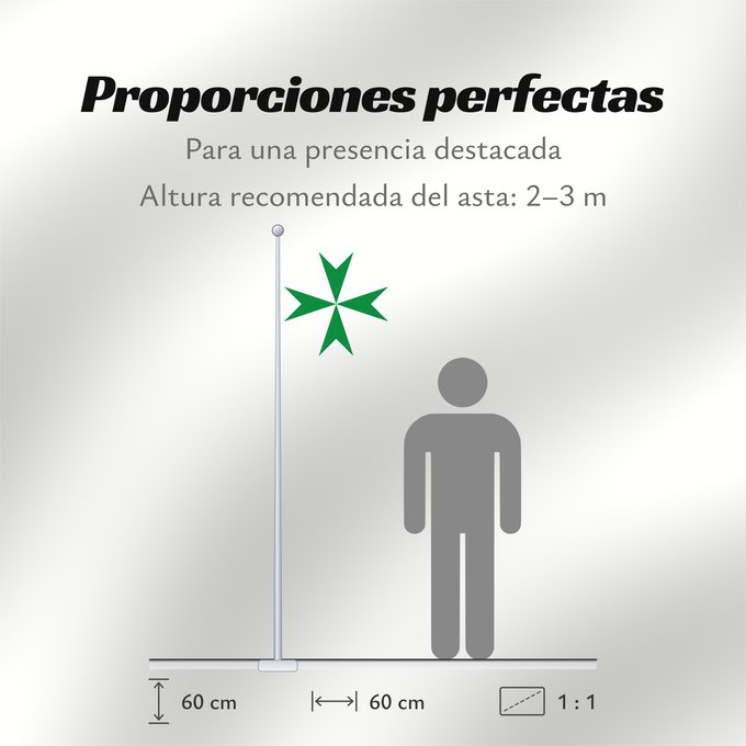 Proporciones de la bandera: Militärischer und Hospitalischer Orden des Heiligen Lazarus von Jerusalem
