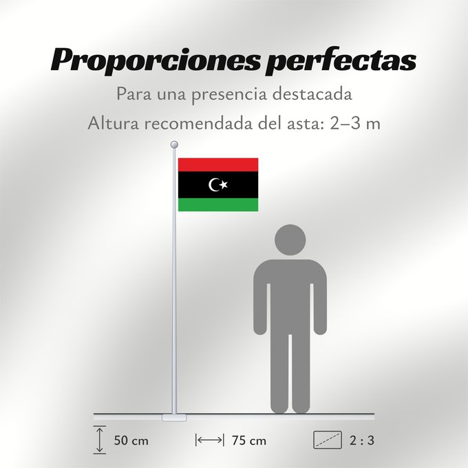 Proporciones de la bandera: Libya	The national flag of Libya	La Libye	Libia	Libyen	Libië	Líbia	علم ليبيا	Banniel Libia	Libije	Liibüa lipp	דגל לוב	リビアの国旗。	리비아의 국기	Libyas flagg	Libiei	Флаг Ливии	ⵍⵉⴱⵢⴰ ⴰⵛⵏⵢⴰⵍ ⵏ ⵍⵉⴱⵢⴰ