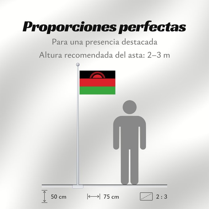 Proporciones de la bandera: Malawi Malaui የማላዊ ሰንደቅ ዓላማ علم ملاوي Malawis Malavio Maláive Mbendera ya Malaŵi Флаг Малави Malavija Malaawi