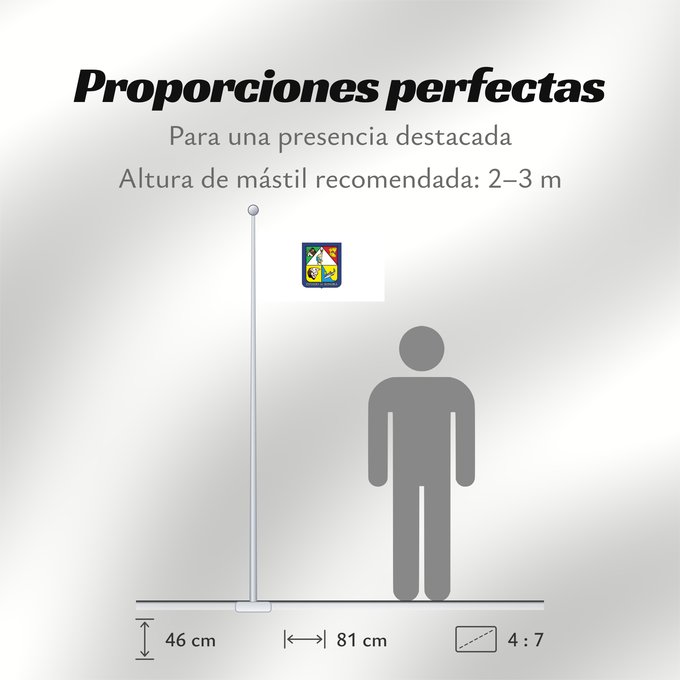 Proporciones de la bandera: Sonora