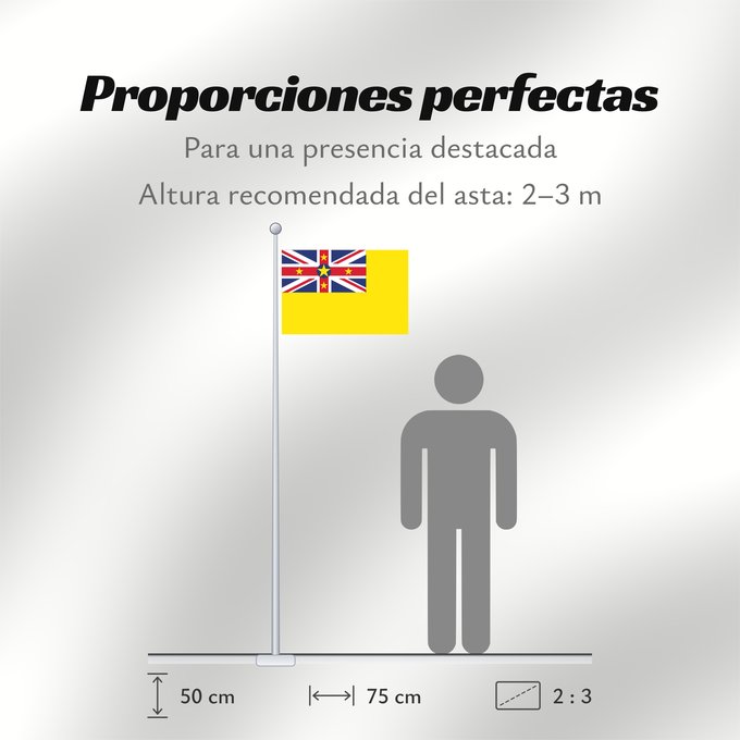 Proporciones de la bandera: Niue Niue New Zealand ニウエの国旗 Pīwari o Niuē