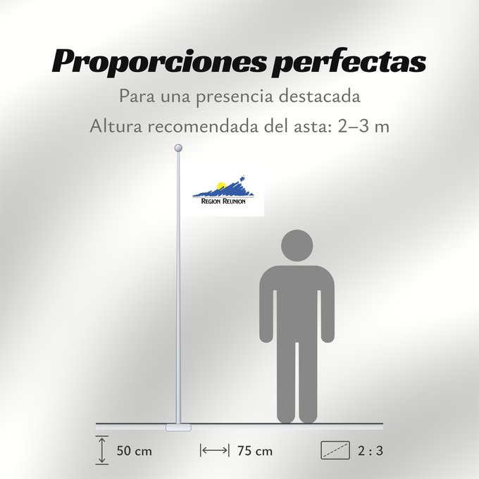Proporciones de la bandera: Réunion