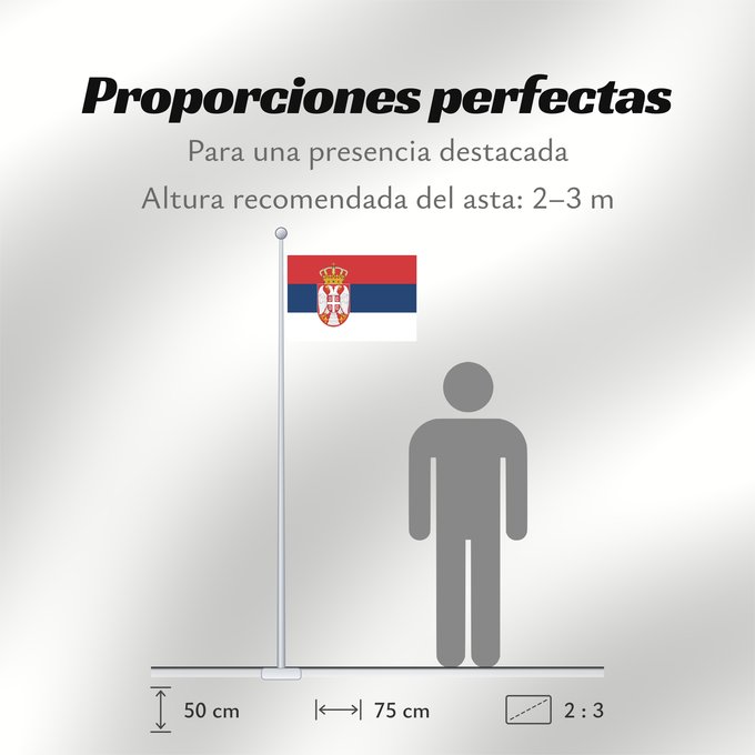 Proporciones de la bandera: Civil Flag of Serbia Civil flag of Serbia Serbie Serbia Serbien Narodna zastava Srbije Nemzeti zászló szerbia Srbská národná vlajka Kombëtar i Serbisë