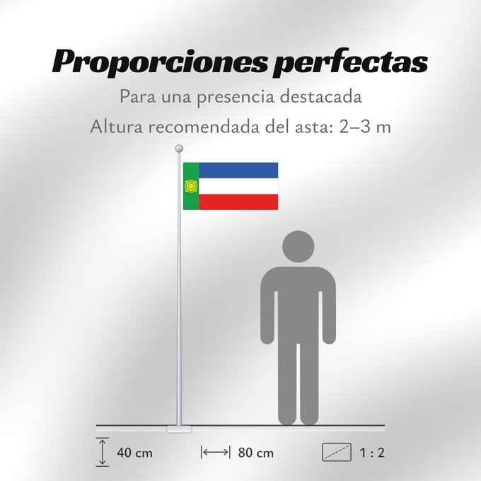 Proporciones de la bandera: Khakassia	Khakassia since 2003. Drawn by Fibonacci	 Khakassie ou République de Khakassie	Jakasia desde el 2003. Hecha por Fibonacci	Chakassien