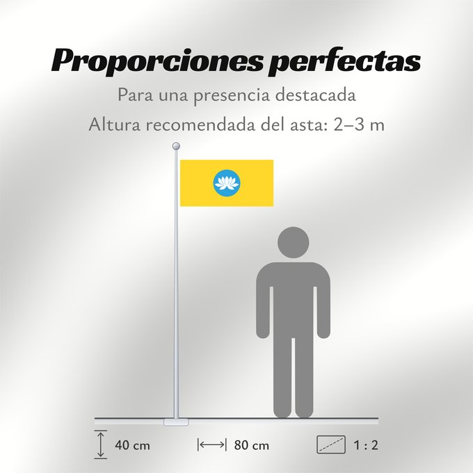 Proporciones de la bandera: Kalmykia Kalmoukie República de Kalmukia Kalmückien Флаг Республики Калмыкия Туг Хальмг Таңһч