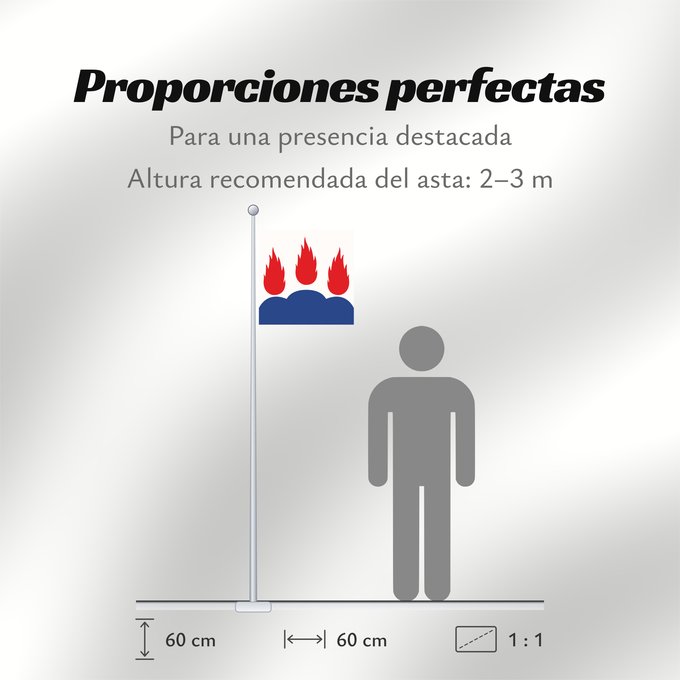 Proporciones de la bandera: Västmanlands län