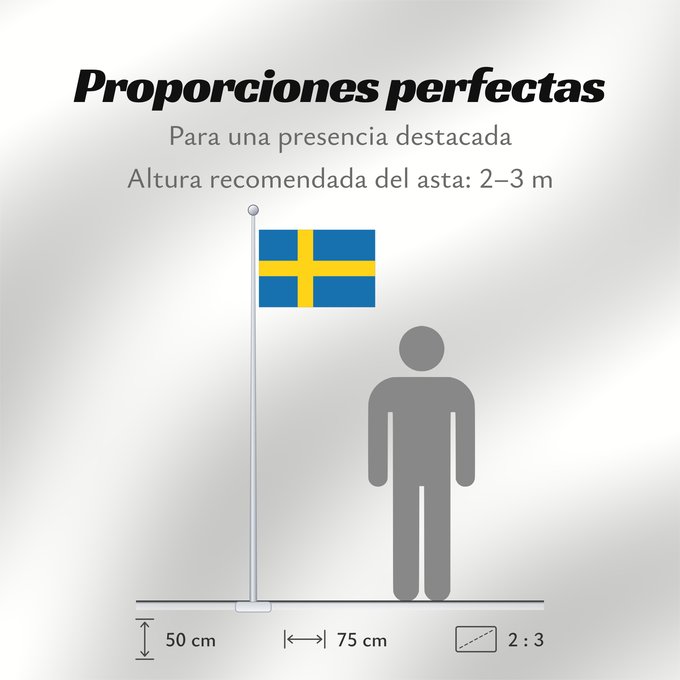 Proporciones de la bandera: Sweden	Suède	Suecia	Schweden	Svezia
