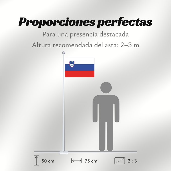 Proporciones de la bandera: Slovenia	Slovénie	Eslovenia	Slowenien	Slovenië	Słowenii	Сцяг Славеніі	Slovenije	D Eslovènia	Slovinská vlajka	Флаг Словении	Прапор Словенії