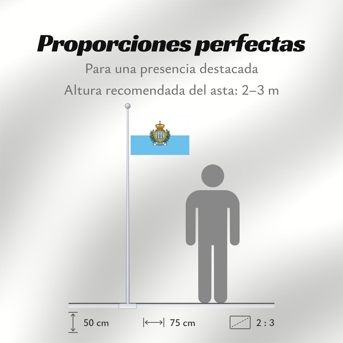 Proporciones de la bandera: San Marino  civil	San Marino	Saint-Marin