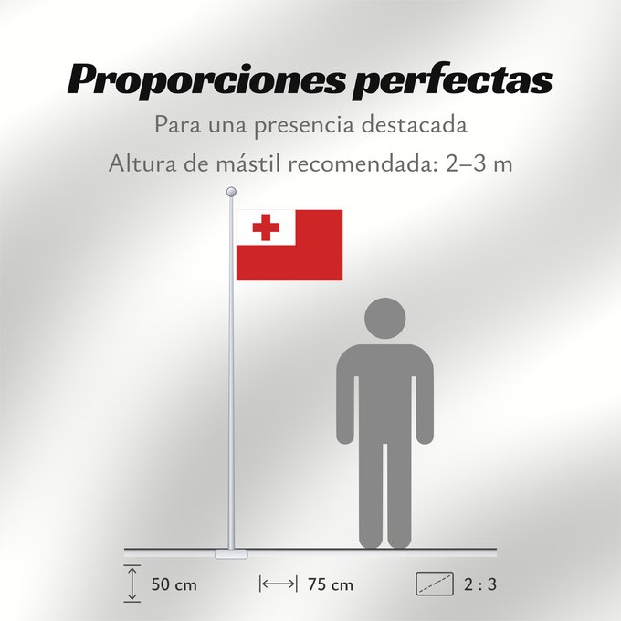 Proporciones de la bandera: Tonga	Thonga	Brattagh ny Tongey	Tonge	Fuka ʻo Tonga