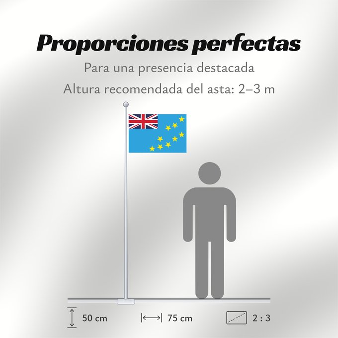 Proporciones de la bandera: Tuvalu