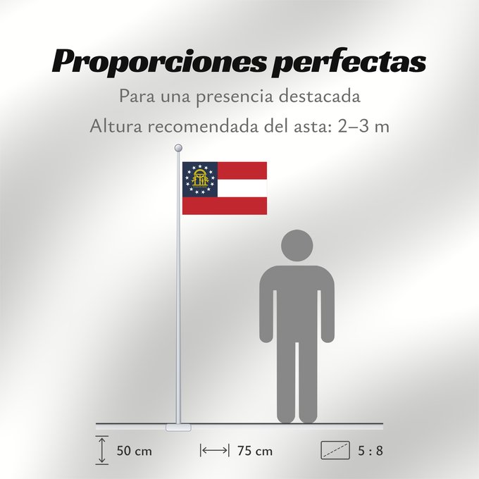 Proporciones de la bandera: State of Georgia	Georgia