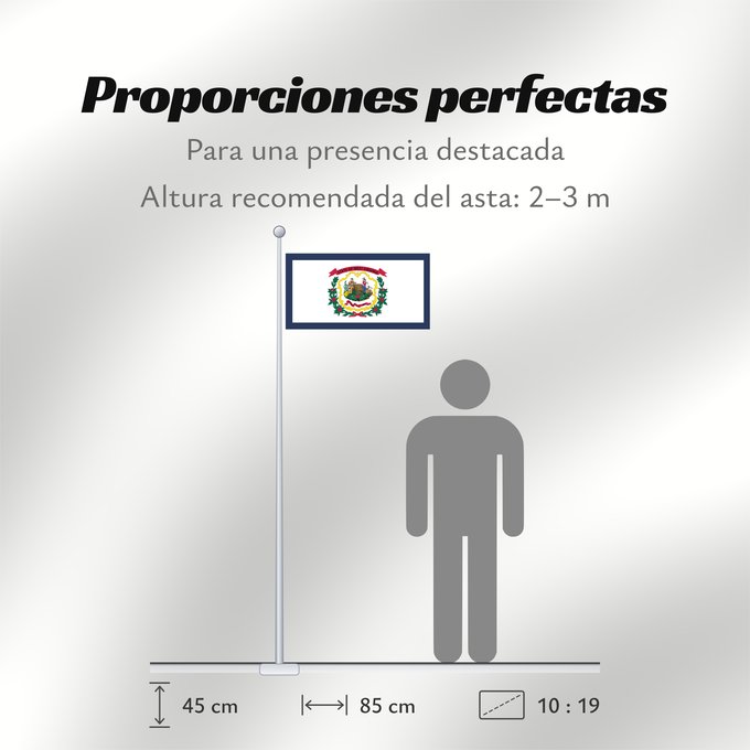 Proporciones de la bandera: West Virginia	Virginie-Occidentale	Virginia Occidental	Virginia Occidentale	ᏫᏍᎧᏂᏏᏂ ᎦᏓᏘ	Wilikinia Komohana	Virginia Occidentalis	Eʼeʼaahjí Bijiniyah Hahoodzo bidah naatʼaʼí	Wescht Wirschini	Флаг Западной Виргинии	Застава Западне Вирџиније