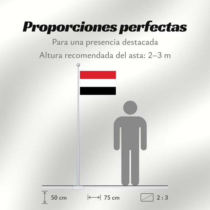 Proporciones de la bandera: Yemen	Yémen	Yemen. Proporciones 2 3	Jemen	ﻋﻠﻢ الجمهورية ﺍﻟﻴﻤنية	Jemeno	Флаг Йемена	Jemna