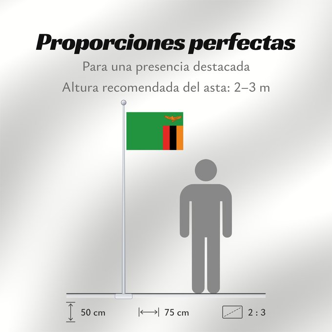 Proporciones de la bandera: Zambia Zambie Sambia Zambio Saimbia Zambi Mbendera ya Zambia Флаг Замбии Zambije Mujeko ya Zambia Folaga la Zambia