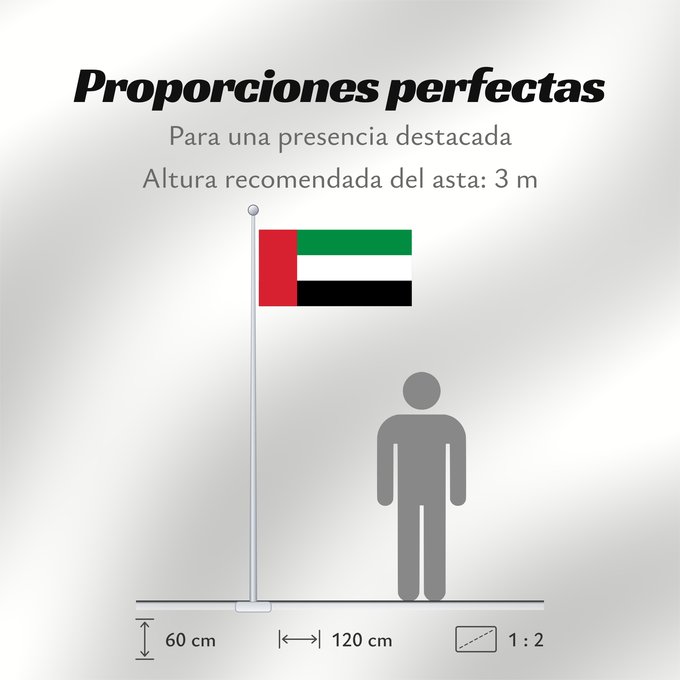 Proporciones de la bandera: Fujairah Fuyaira Fudschaira United Arab Emirates