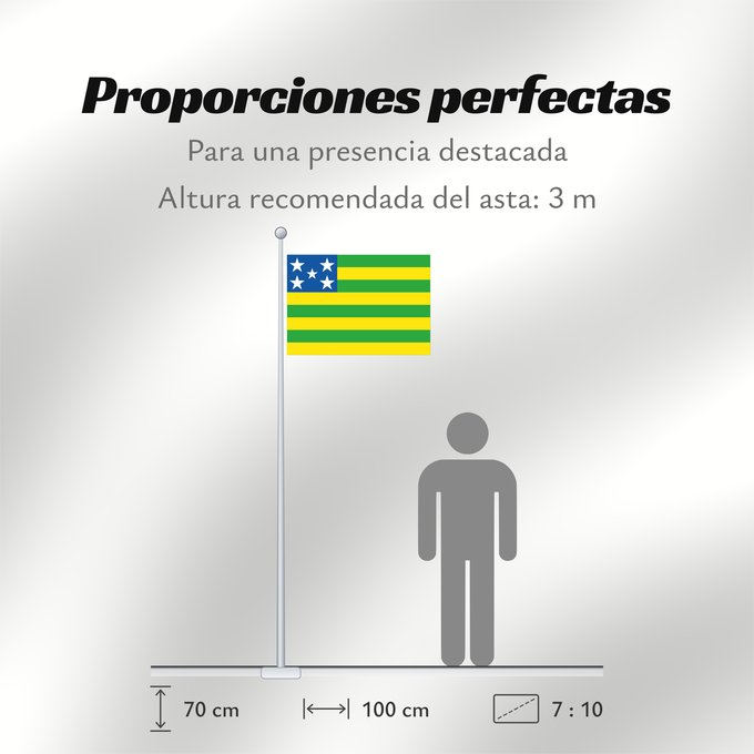Proporciones de la bandera: Goiás