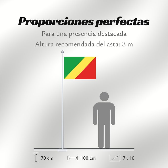 Proporciones de la bandera: Republic of the Congo	Congo	République du Congo	República del Congo	Republik Kongo	Repubblica del Congo	República do Congo	علم الكونغو	Banniel Republik Kongo	La Respubliko Kongo	Kongoar bandera	پرچم جمهوری کنگو	Dalapo ya Repubilika ya Kongo	Bɛndɛ́lɛ ya Re