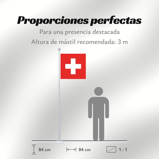Proporciones de la bandera: Switzerland	Switzerland (quadratic)	Suisse	Suiza	Schweizerfahne, Flagge der Schweiz	Svizzera	Zwitserland	Suíça	Szwajcarii	علم سويسرا	Сцяг Швейцарыі	Banniel Suis	Švicarske	Švýcarská vlajka	Y Swistir	Schweiz’	Svislando	Sveitsin	Svájc	スイスの国旗	스위스의 국기	Helvetia