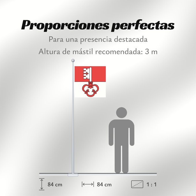 Proporciones de la bandera: Canton of Obwalden Obwalden canton d'Obwald Obwalden Obvaldo Canton of Obwalden in Switzerland