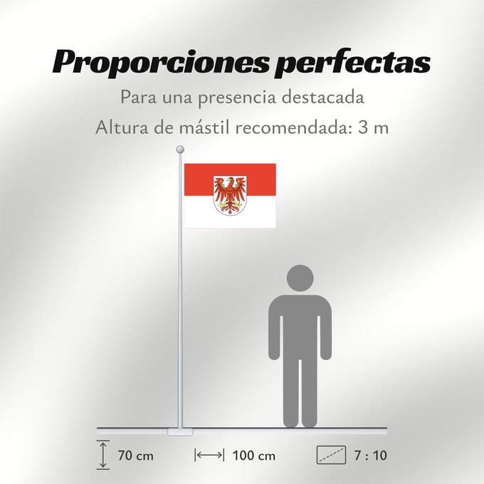 Proporciones de la bandera: Brandenburg	Brandebourg	Brandeburgo