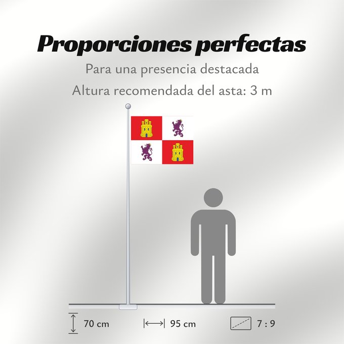 Proporciones de la bandera: Castile and León	Autonomous community of Castile and León	Castille-et-León	Comunidad autónoma de Castilla y León	Kastilien und León	Castiglia e León