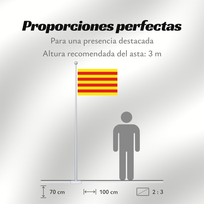 Proporciones de la bandera: Catalonia	The senyera	La seniera	La señera	Die senyera	Dell  Aragón  traslitterata in spagnolo come señera	La senyera	La Senjera