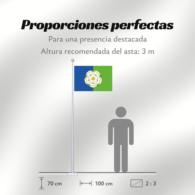 Proporciones de la bandera: East Riding of Yorkshire