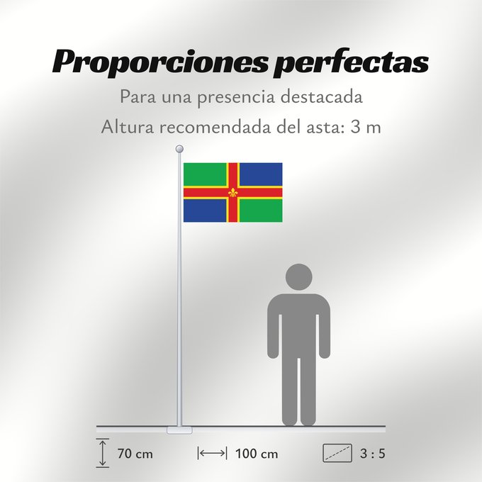 Proporciones de la bandera: Lincolnshire	Lincolnshire county