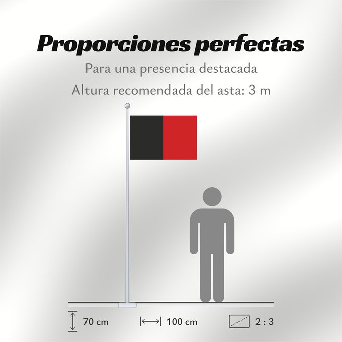 Proporciones de la bandera: Aosta, Aoste